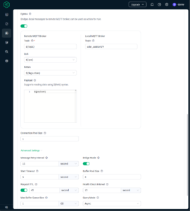 EMQX data bridge egress settings